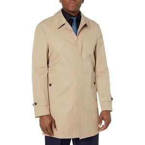 Buttoned Down Water-Repellant Cotton-Blend Car Coat 42L